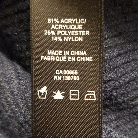 Thyme Maternity Knit Navy Blue Long Sleeve Dress - Picture 5 of 7